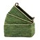 Kingwillow Baskets Woven Maize Storage Bins Set of 3 ,Green,Rectangular