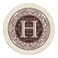 Thirstystone Monogram Round Sandstone Coaster4 Pack ,Letter H