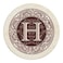 Thirstystone Monogram Round Sandstone Coaster4 Pack ,Letter H