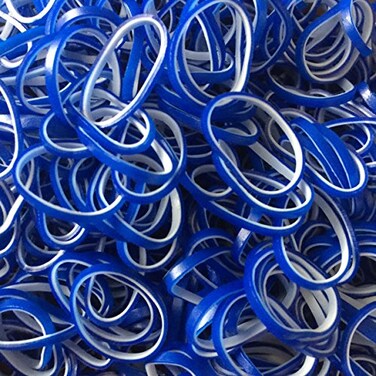 Rainbow Loom Denim Blue Dual Layer Rubber Bands Refill-600 Bands24 C-Clips from ,B0154