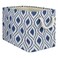 DII Polyester Container with Handles, Ikat Storage Bin, Large, French Blue