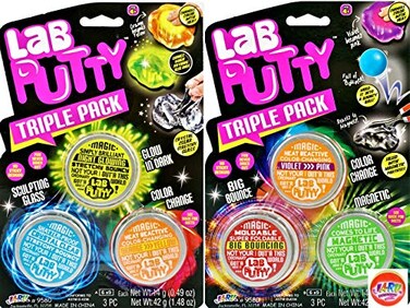 JA-RU Lab Putty Bundle Set: Glow in The Dark Slime, Clear 9580-2p