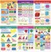 NewPath Learning Math Bulletin Board Chart Set, ShapesFigures, Set of 6