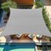 ShadeBeyond 12'X12' Sun Shade Sail Light Grey Rectangle