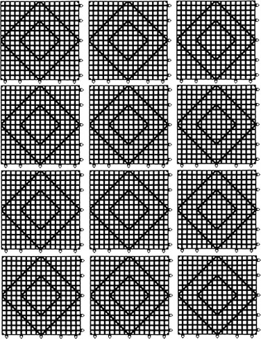 San Jamar Versa-Mat Plastic Interlocking Bar Mats, Black, ,Set of 12
