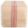 DII Jute Burlap Collection Kitchen Tabletop, Table Runner, 14x72, Middle Stripe Barn Red