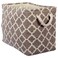 DII Polyester Container with Handles, Lattice Storage Bin, Large, Brown