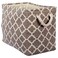 DII Polyester Container with Handles, Lattice Storage Bin, Large, Brown