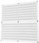 Wall Control Pegboard Rack HomeGarage Tool StorageOrganization White Metal Pegboard Pack - Two 32-Inch x 16-Inch White Steel Peg Board Panels