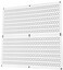 Wall Control Pegboard Rack HomeGarage Tool StorageOrganization White Metal Pegboard Pack - Two 32-Inch x 16-Inch White Steel Peg Board Panels