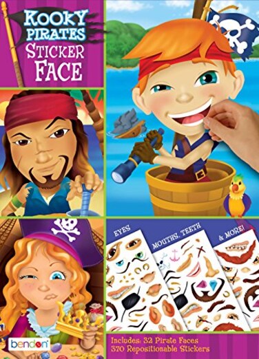 Bendon 42422 Kooky Pirates Create-a-Face Sticker Book