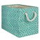 DII Collapsible Polyester Storage Bin, Stained Glass, Aqua, Large Rectangle