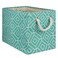 DII Collapsible Polyester Storage Bin, Stained Glass, Aqua, Large Rectangle