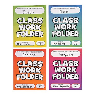 Fun Express Two Pocket Folders, 12 Pack