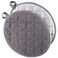 DII Basic Terry Collection Quilted 100% Cotton, Oval Potholder, Gray, 2 Piece