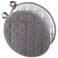 DII Basic Terry Collection Quilted 100% Cotton, Oval Potholder, Gray, 2 Piece