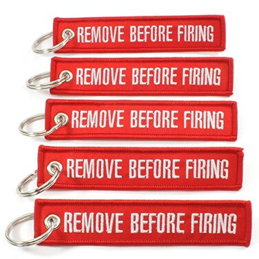Rotary13B1 REMOVE BEFORE FIRING - Key Chains - Red/White - 5pcs