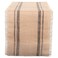 DII Jute Burlap Collection Kitchen Tabletop, Table Runner, 14x72, Double Border Gray