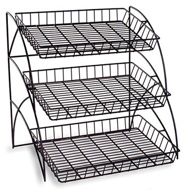 Displays2go 3-Tiered Wire Shelving Display Rack