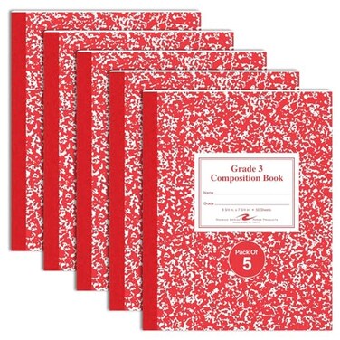 Roaring Spring Grade 1 Composition Book, 9 3/4 in X 7 3/4 in, 50 sheets, 5PK