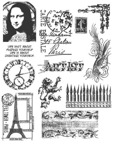 Stampers Anonymous Tim Holtz Cling Stamps 7"X8.5"-Mini Classics
