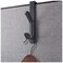 Officemate Double Coat Hooks for Cubicle Panels, Adjustable 1.25-3.5 Inch, Charcoal ,22005