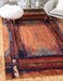 Unique Loom Estrella Collection Rustic, Distressed, Modern, Abstract Area Rug ,5' 0 x 8' 0 Rectangular, Orange/Black