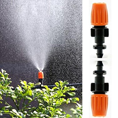 Purpose Junkies 50 Pcs Garden Irrigation Micro Flow Dripper,Sprinklers Emitter System Adjustable Micro Drip Head for Watering System,50Pcs