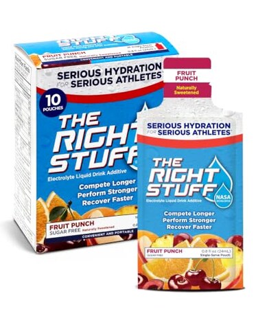 The Right Stuff Electrolyte Drink additive from NASA Fruit Punch 10-Pouches