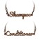KreaSHen Shampoo &amp; Conditioner Bottle Labels, Copper Script Charm, 2-Pack