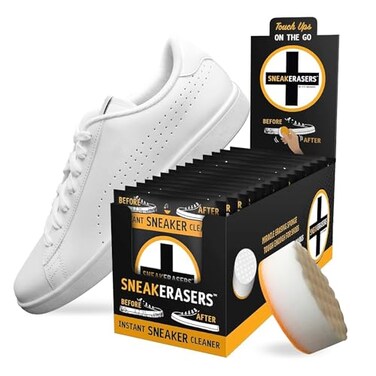 SneakERASERS Instant Shoe Cleaner Pre-Moistened Sponge, 14 Pack