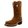 Twisted X Men's 12" Pull On Logger Boot, Round Toe Composite Toe with CellSole, Distressed Saddle &amp; Saddle, 10.5 D