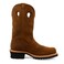 Twisted X Men's 12" Pull On Logger Boot, Round Toe Composite Toe with CellSole, Distressed Saddle &amp; Saddle, 10.5 D