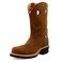 Twisted X Men's 12" Pull On Logger Boot, Round Toe Composite Toe with CellSole, Distressed Saddle &amp; Saddle, 10.5 D