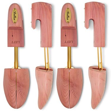 STRATTON MEN &euro;&trade;S ADJUSTABLE SPLIT TOE CEDAR SHOE TREE - GROWN IN USA (Medium / 8.5 - 9.5 US) 2 PACK