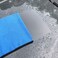 POLYTE Elite Microfiber Drying Towel (25x36, 2 Pack, Waffle, Blue)