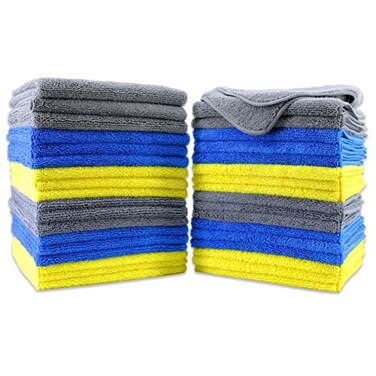 POLYTE 300 GSM Multipurpose Microfiber Cleaning Towel, 16x16 in, 36 Pack