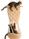 KARCEEY Macrame Cat Hammock Hanging Bed - Boho Wall Swing with Catnip Cushion for Wall Climber &amp; Window Perch - Hardware Kit Included
