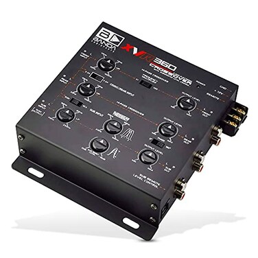 Banda 3-Way Electronic Car Crossover - Two or Three-Way System Set-Ups with Rear Fader Control, Subwoofer Equalizer, 2/4/6 Channel Inputs, 5V RCA Outputs