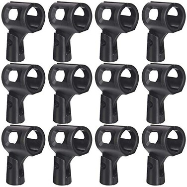 Professional Wireless Microphone Holders Indestructable Rubberized Plastic Large Barrel MH4W-12 Pack of 12