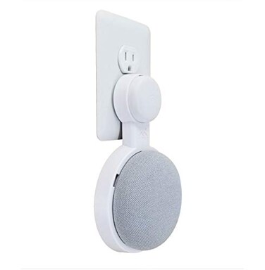 Google Nest Mini Outlet Mount Fits 2nd Gen (2019)   Low-Profile   Patented Support Adapter   White (1-Pack)