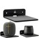 TXEsign Small Wall Shelf Speaker Stand, Mount for Webcam, Cell Phones, Mesh Router, Display Shelf Acrylic (Black)