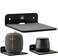 TXEsign Small Wall Shelf Speaker Stand, Mount for Webcam, Cell Phones, Mesh Router, Display Shelf Acrylic (Black)