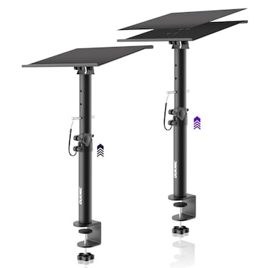 OUKMIC Clamp On Desktop Studio Monitor Speaker Stands Pair
