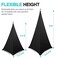 OUKMIC 360 Degree DJ Speaker Stand Cover with Storage Bag 2 Pack, Black