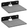 TXEsign Wall Shelves - 2 Pack, Small Wall Mount for Speaker, Webcam, Cell Phones, Acrylic Display Shelf (Black, Medium)