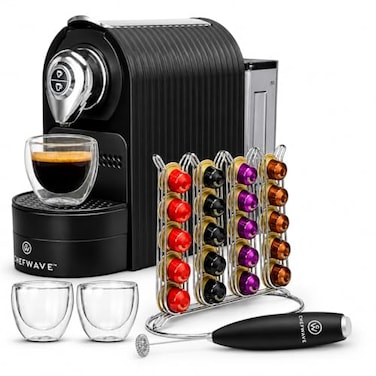 ChefWave Espresso Machine Compatible (Black) Bundle