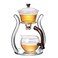 RORA Glass Teapot Set Semi Automatic Drip Rotating with Infuser Lazy Kungfu Tea pot Set (Glass)