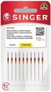 SINGER 10-Pack Universal 2020 Sewing Machine Needles, Size 110/18
