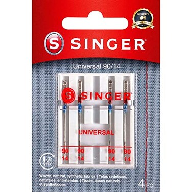 SINGER 04736 Sewing Machine Needles, 5-Pack, 90/14